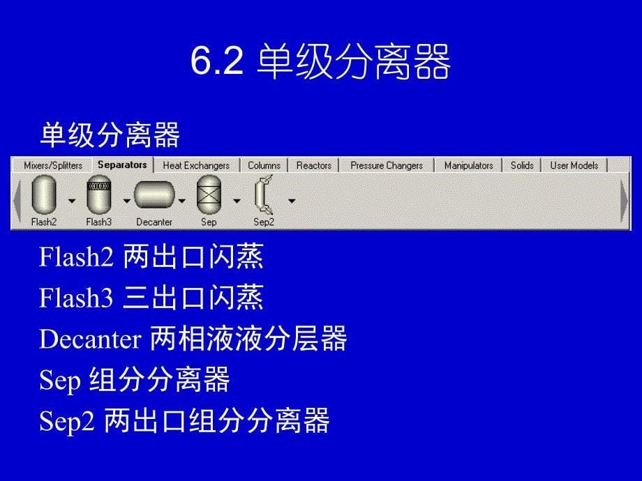 [化学]化工过程模拟6单元操作模块模拟第2次课_第5页