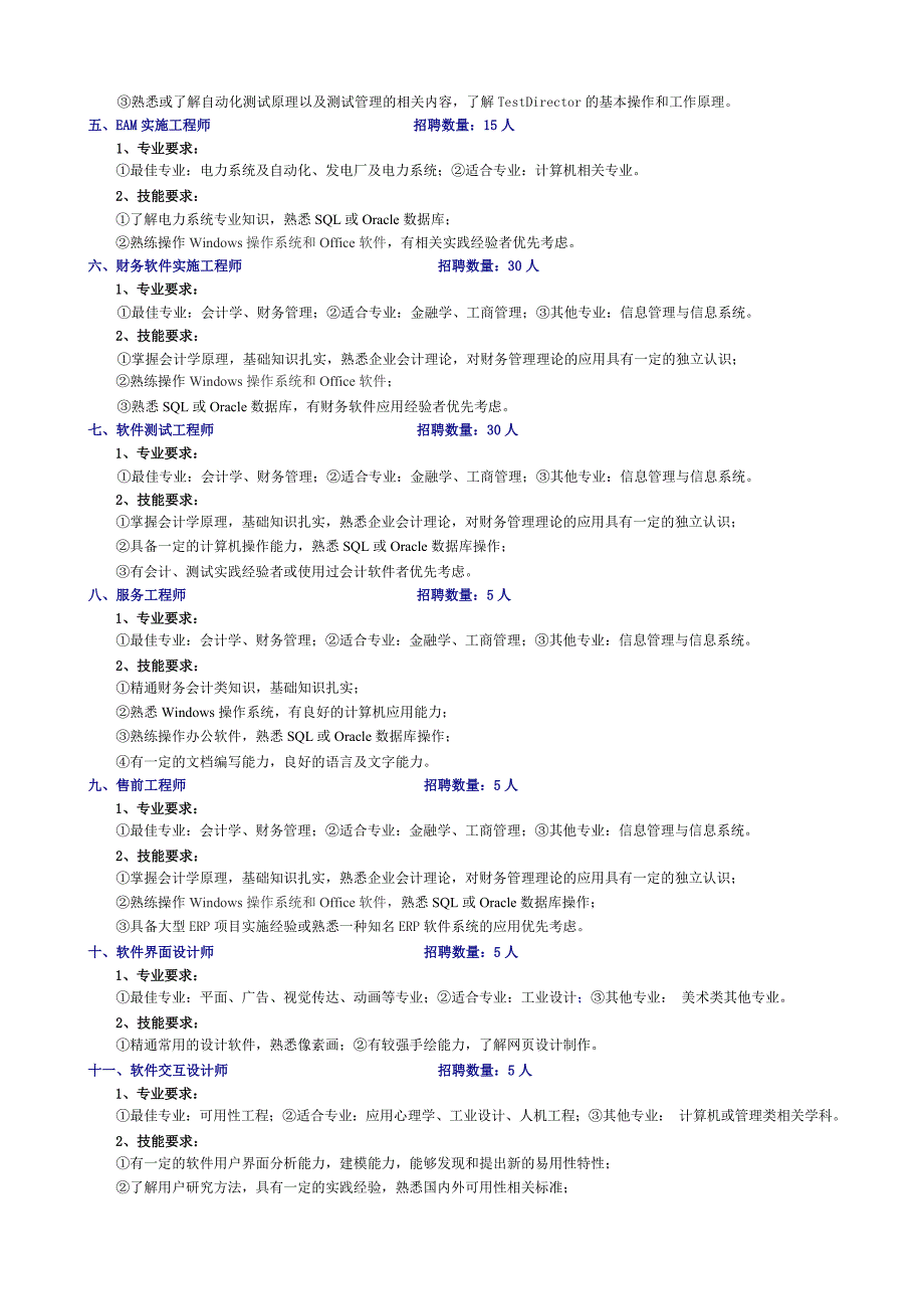 招聘职位及要求_第2页