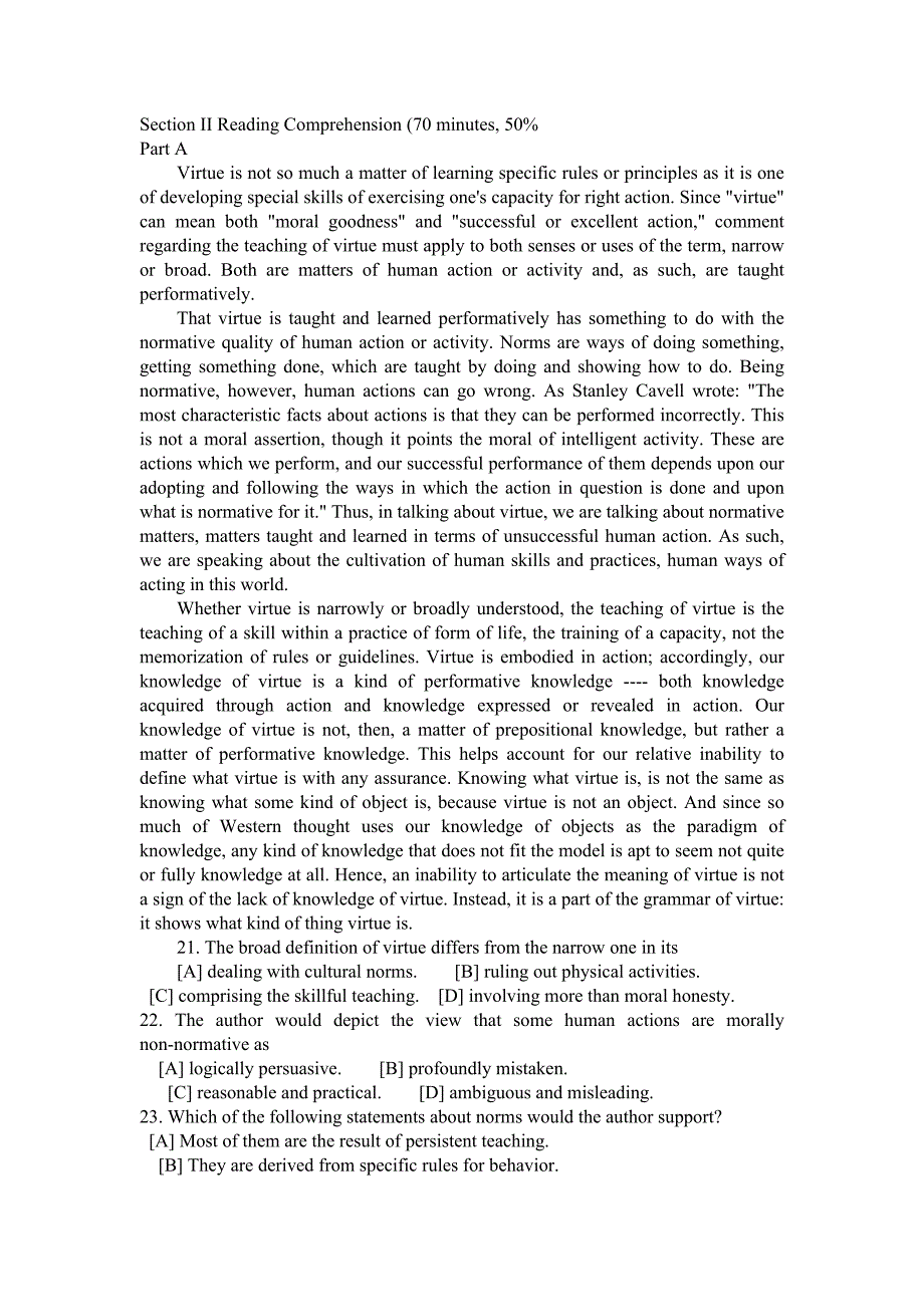 2006教育硕士 英语二 真题及答案_第2页