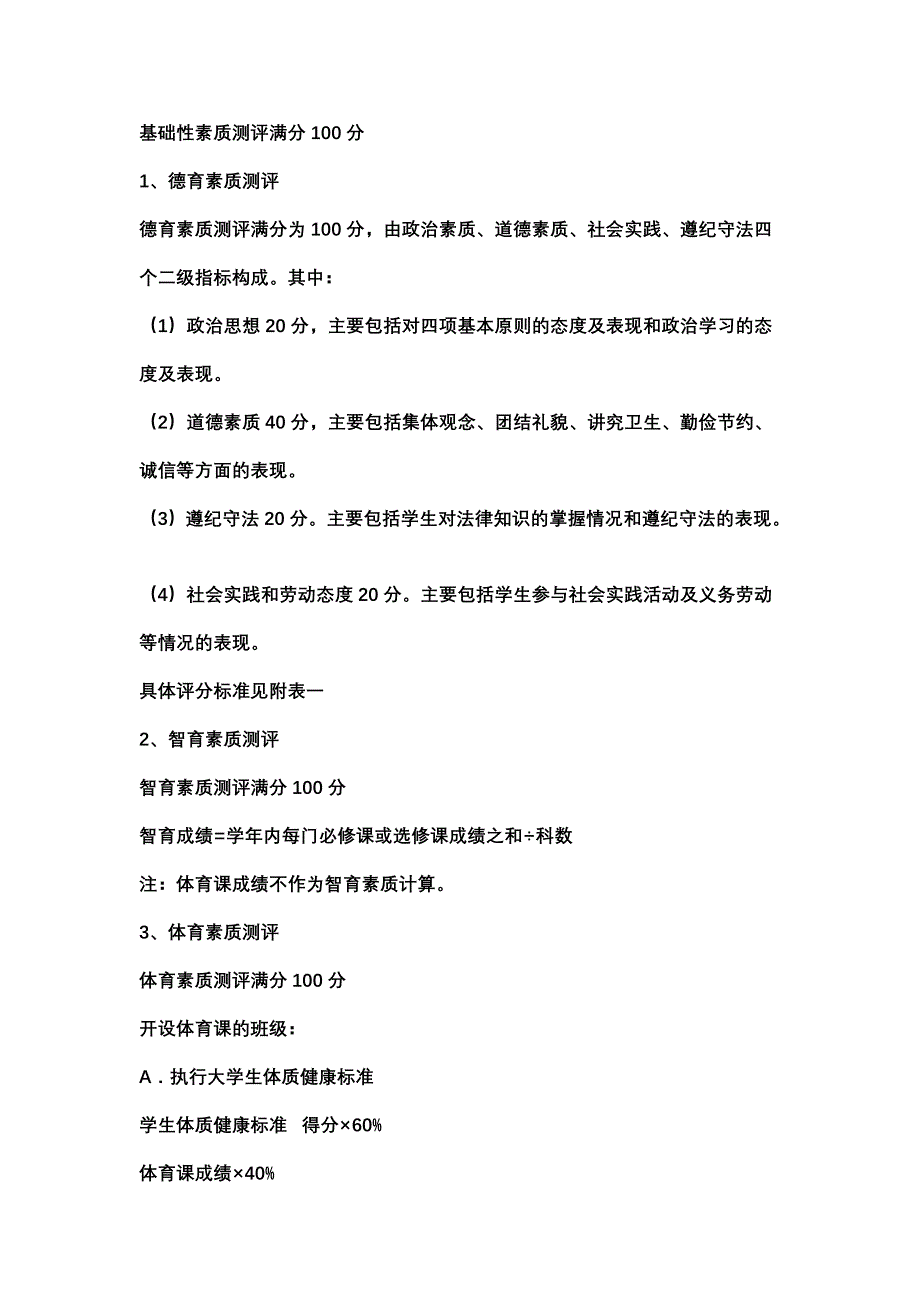 合肥经济技术职业学院学生综合素质测评实施方案_第3页