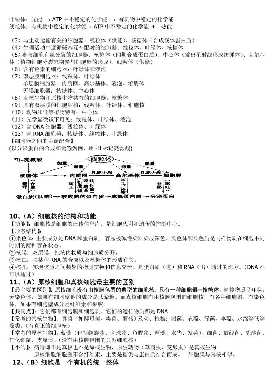 广东水平测试生物知识点复习_精华版_第5页