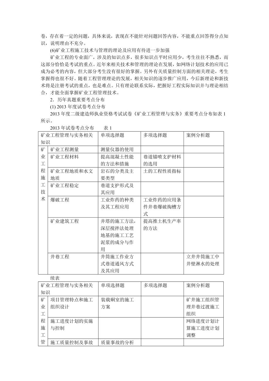 矿业工程管理与实务真题汇编及解析_第3页