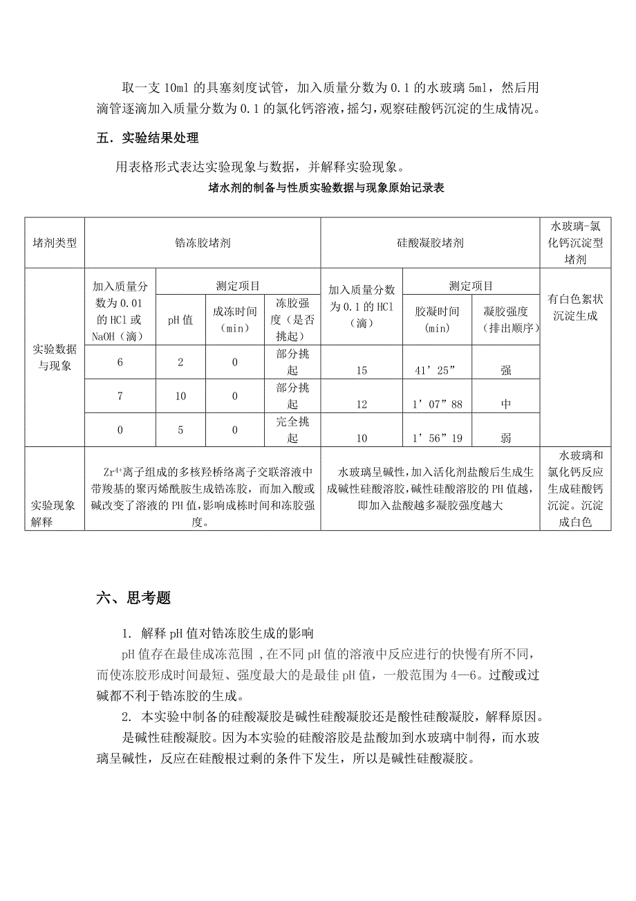 石工08-6班08021252赵智玮堵水剂的制备与性质02_第3页