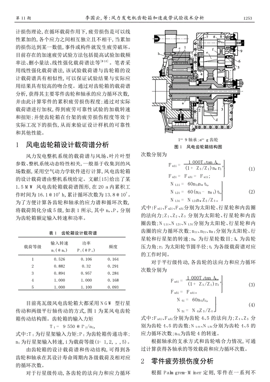 风力发电机齿轮箱加速疲劳试验技术分析_第2页