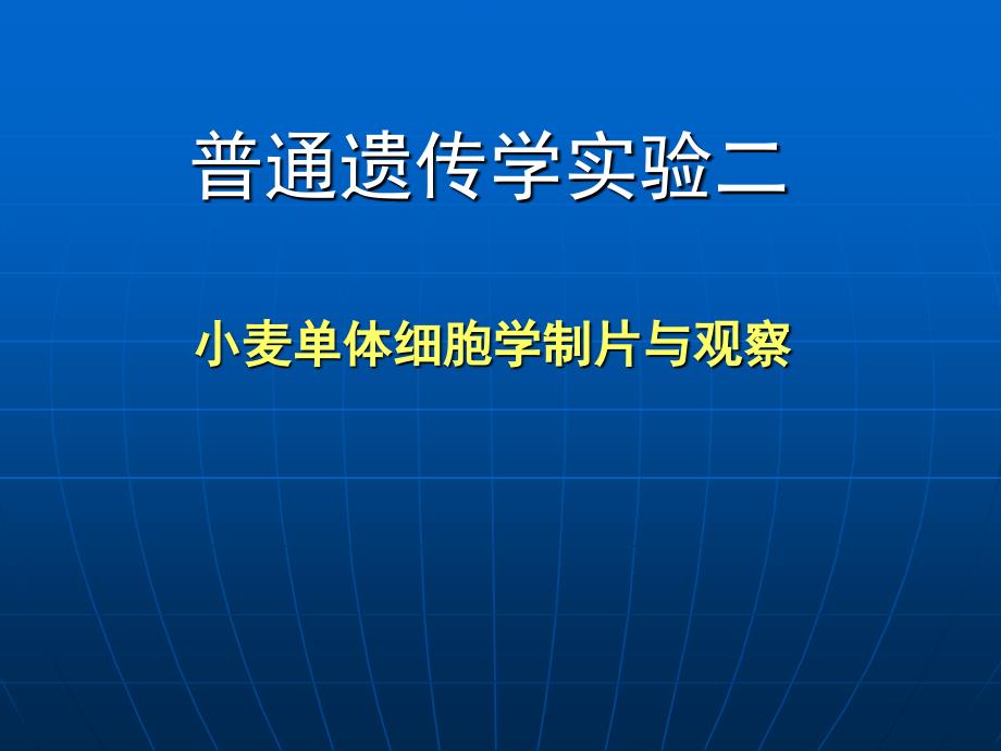 普通遗传学实验-小麦单体_第1页