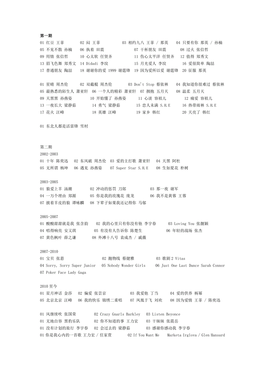 各大年度的金曲_第1页