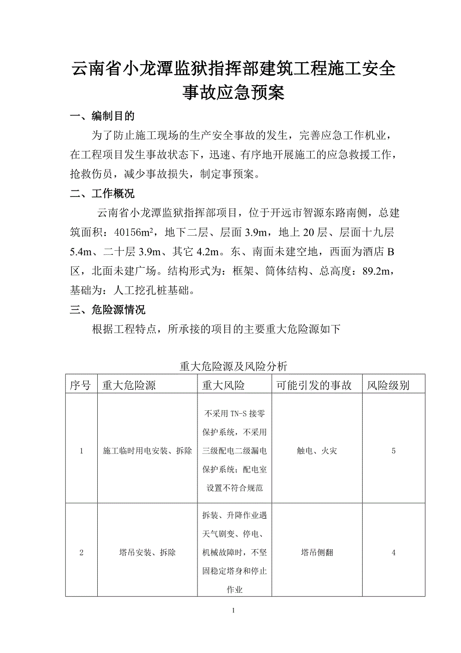 施工安全事故应急预案_第1页