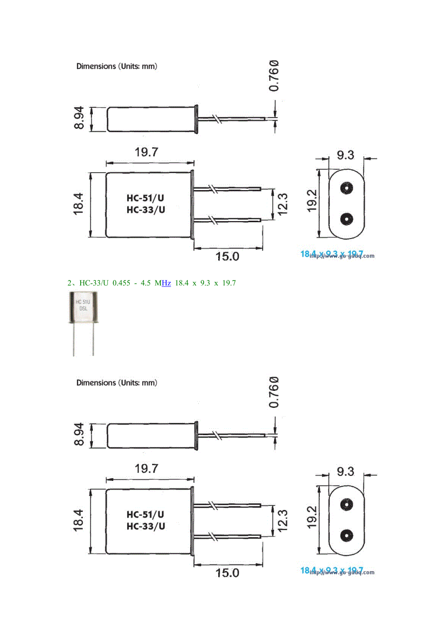1-2常用无源晶振封装尺寸及实物图_第2页