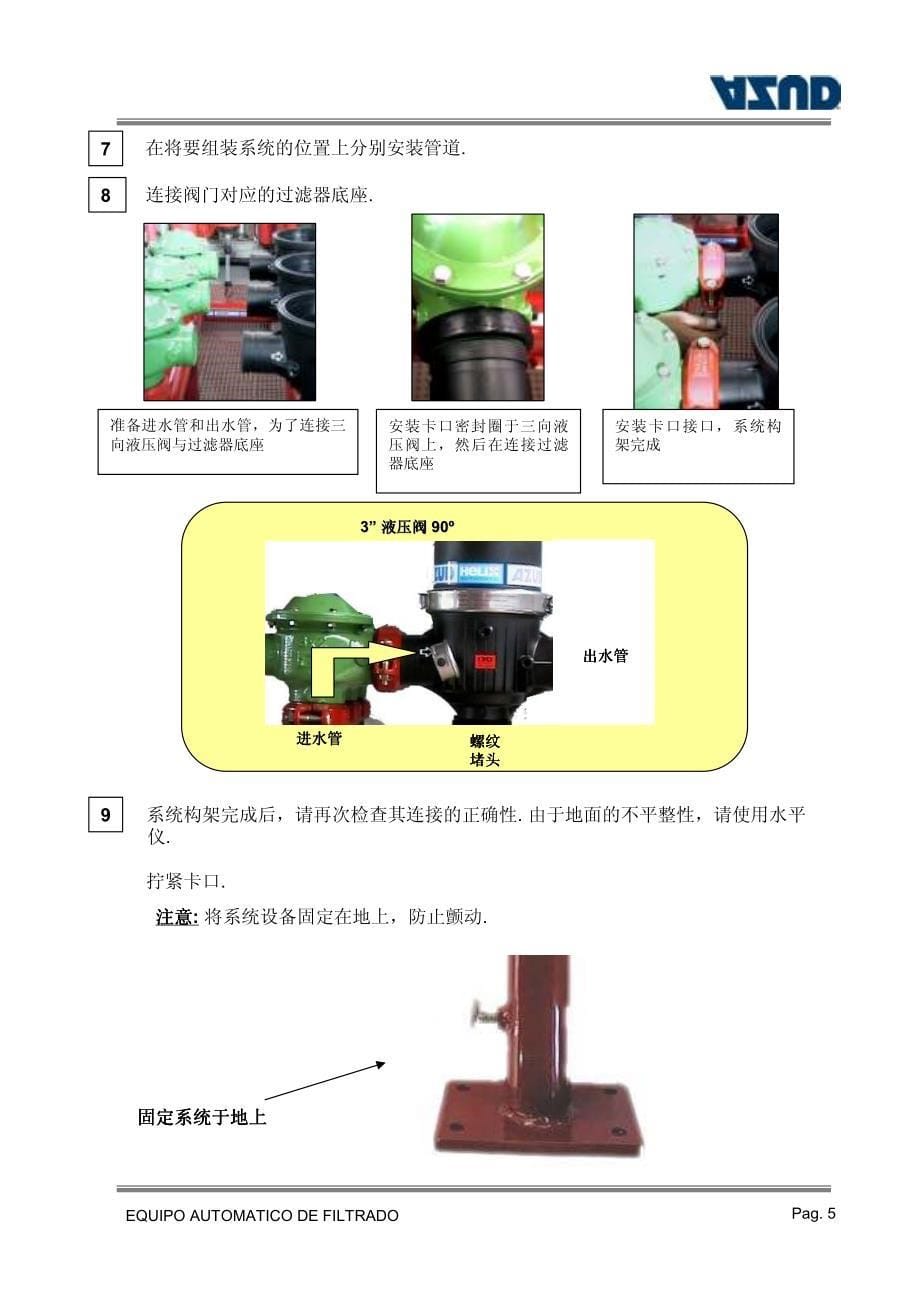 安装说明书 -2sw 3nw metal(chi)自清洗叠片过滤器_第5页