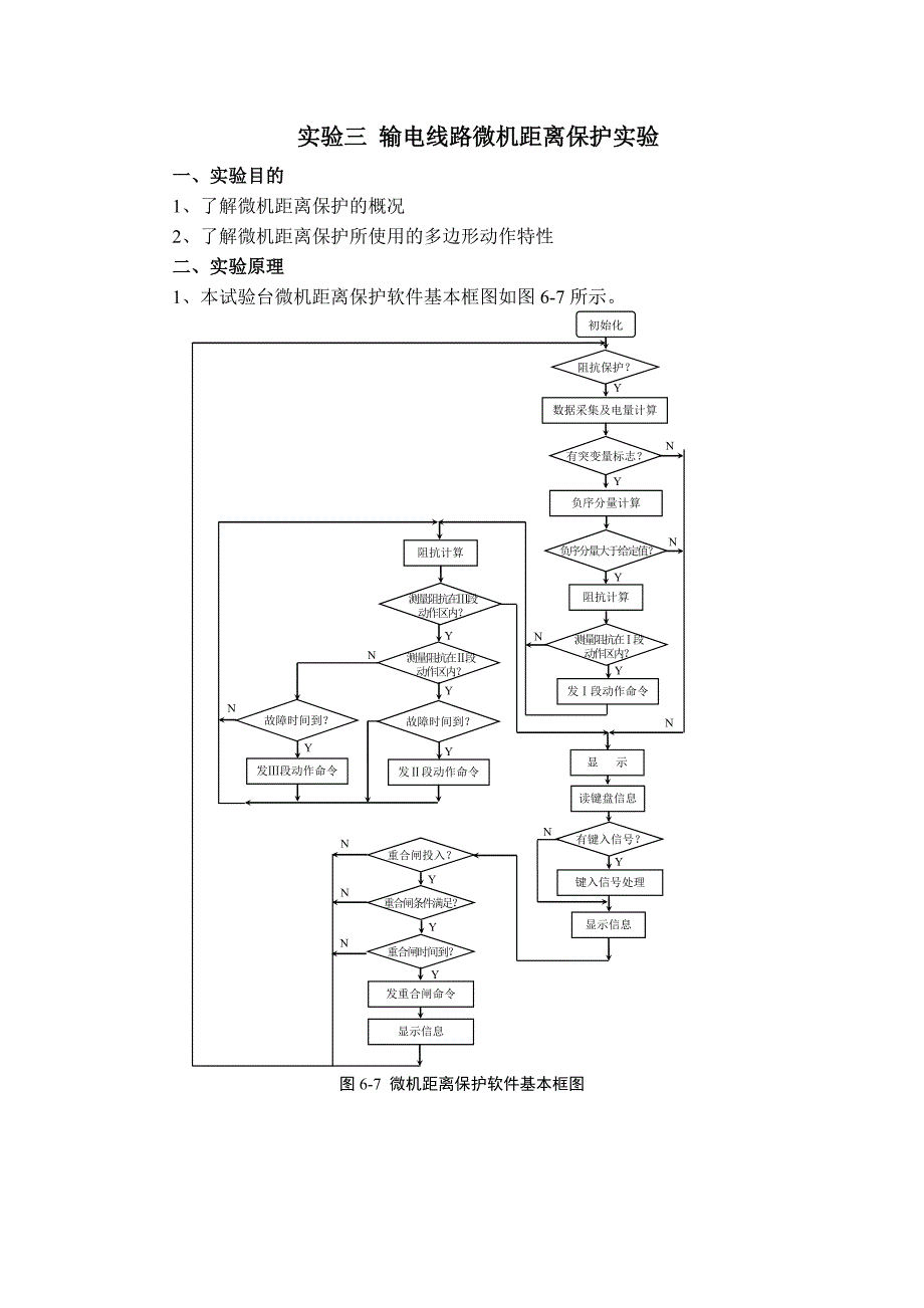 实验三 输电线路微机距离保护实验_第1页