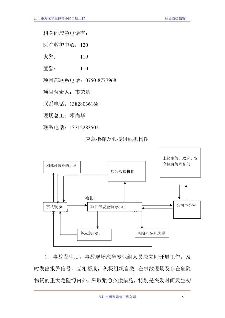 江门市海逸华庭应急救援预案 文档_第5页