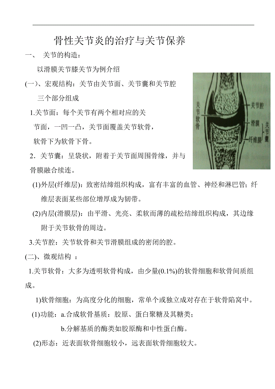 骨性关节炎治疗与保养_第1页