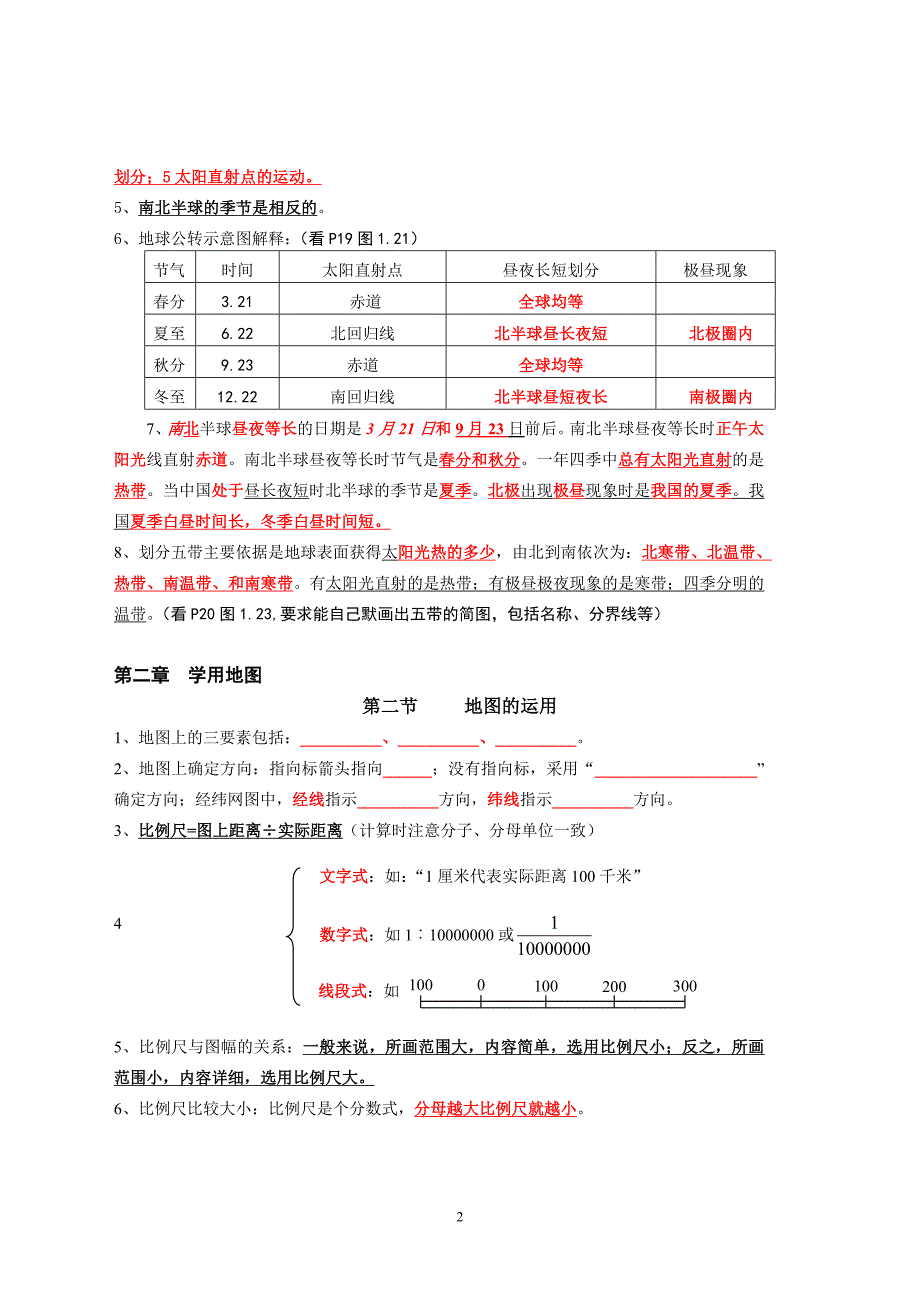 七年级地理上册复习提纲(粤教版)19级_第2页