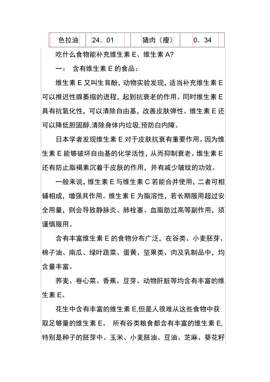 哪些食物含维生素e最多_第4页