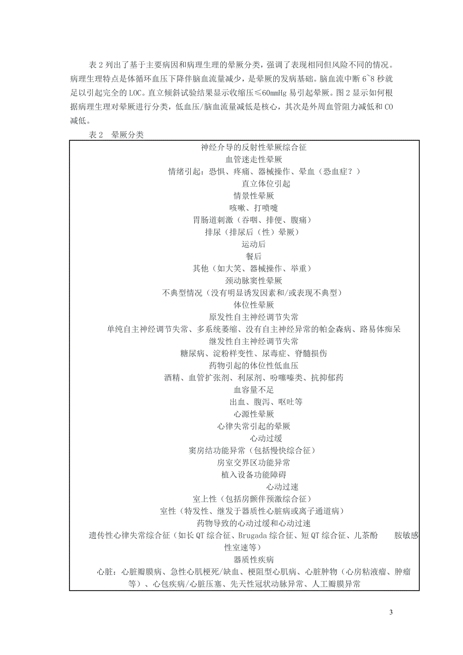 晕厥诊断与治疗中国专家共识_第3页