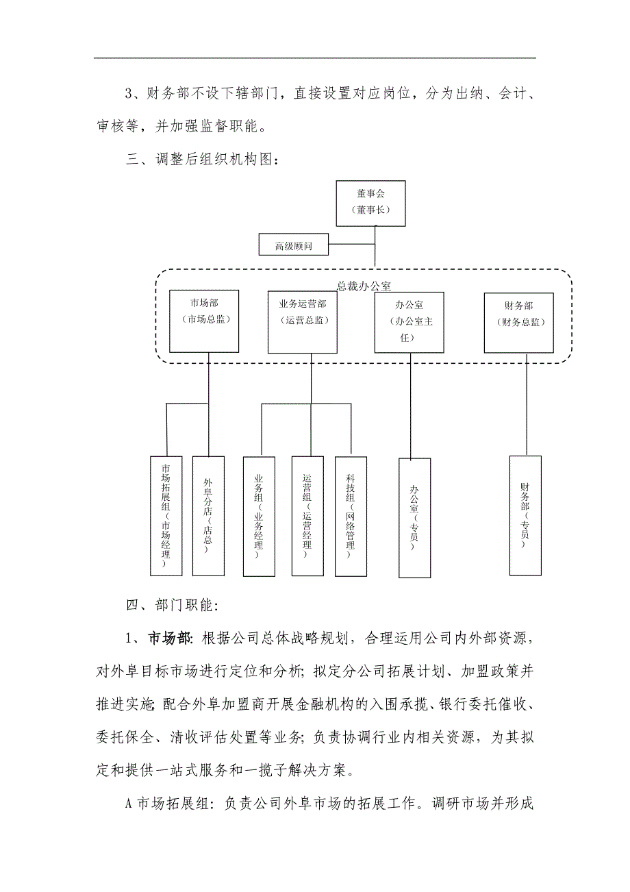 关于公司组织构架的建议_第2页