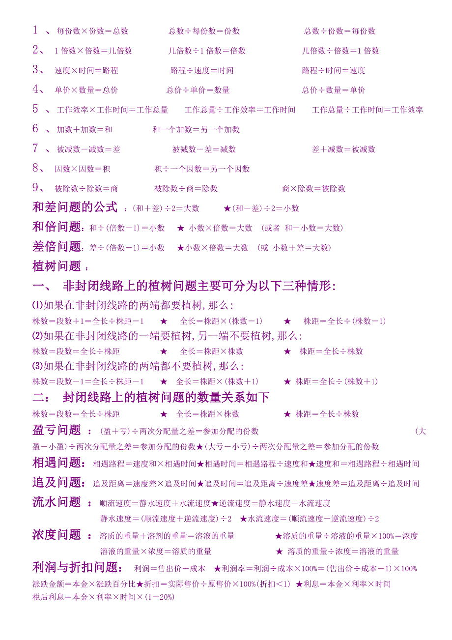 [初二理化生]小学公式_第3页