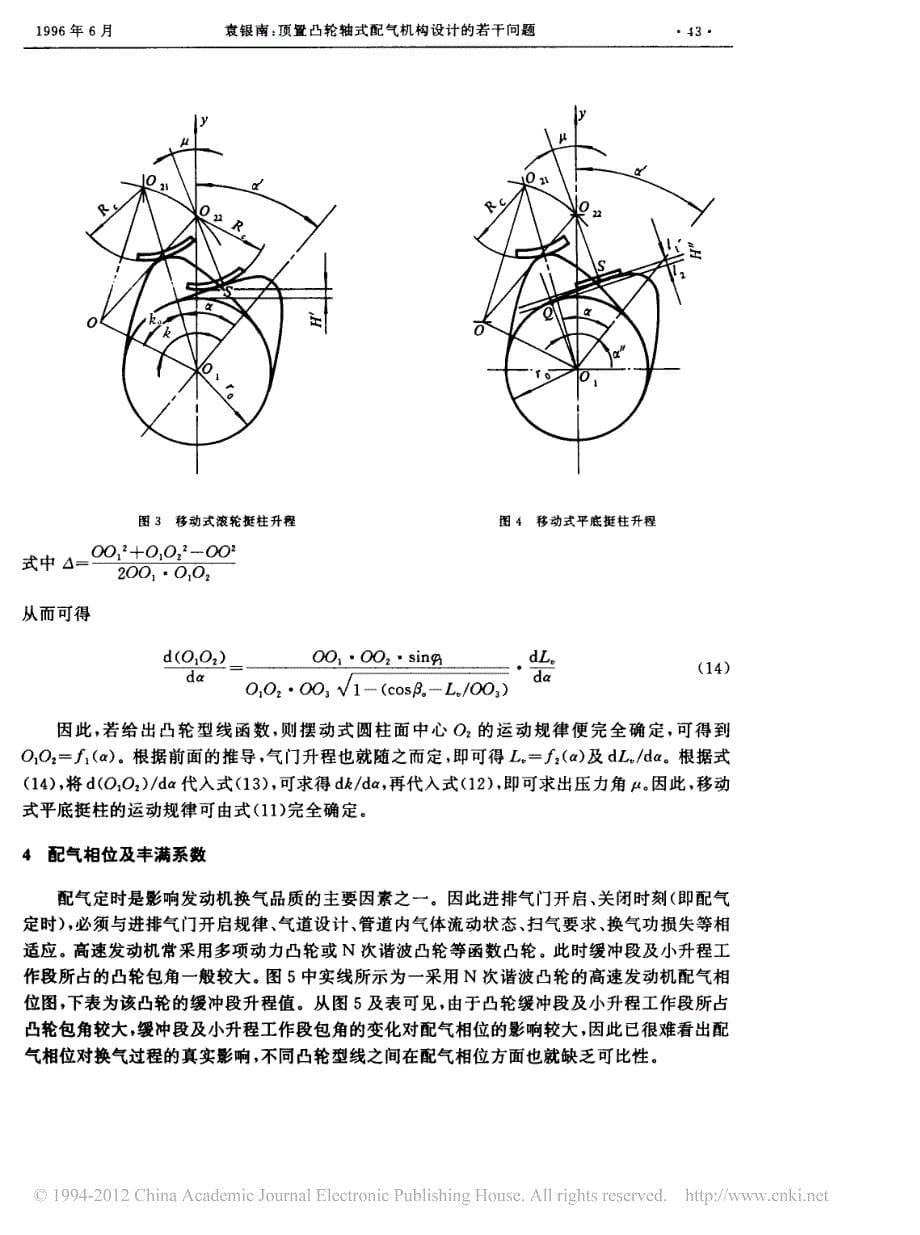 顶置凸轮轴式配气机构设计的若干问题_第5页