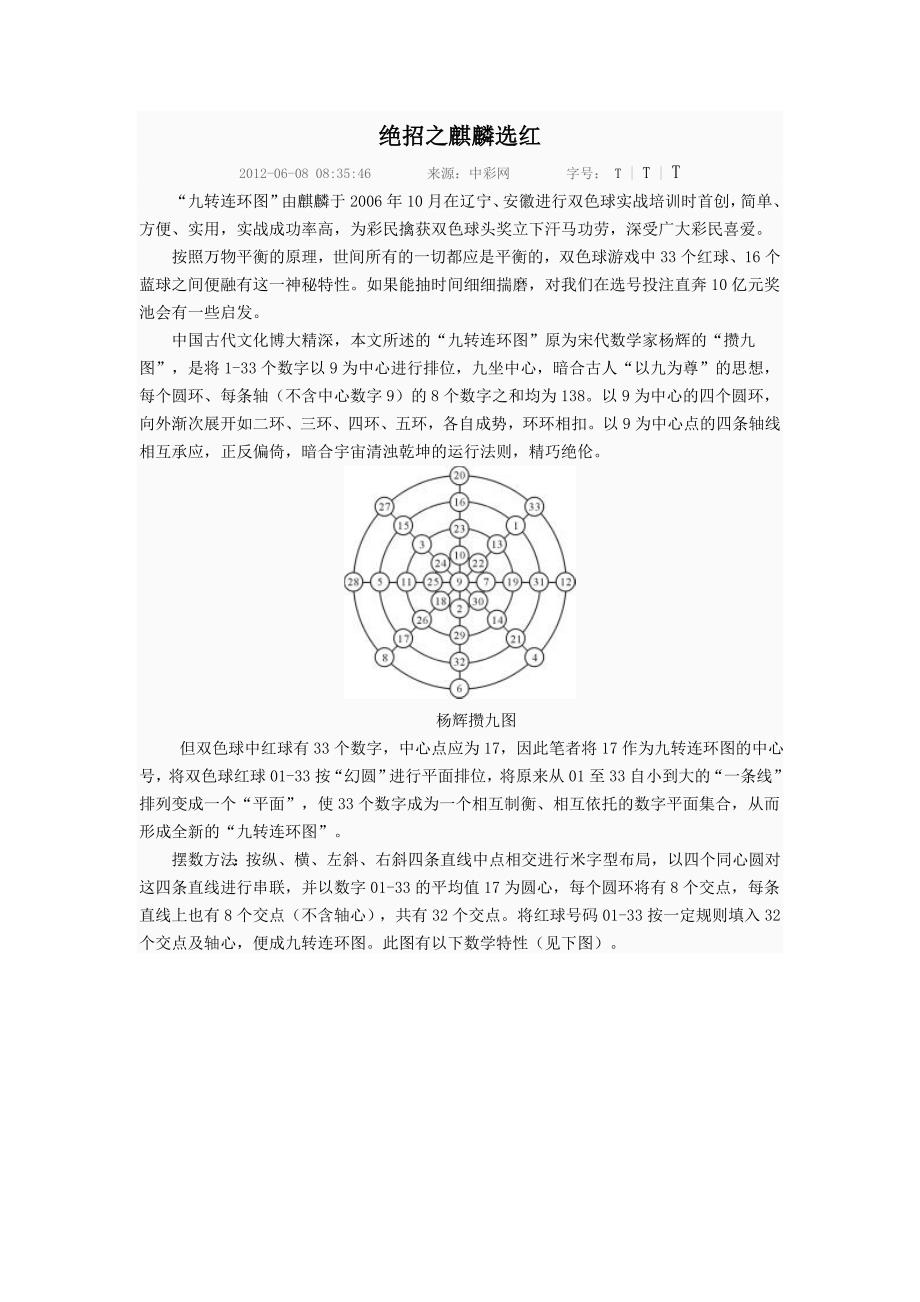 绝招之麒麟选红_第1页