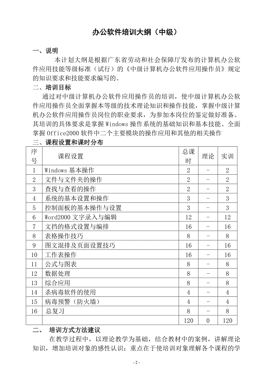 中级工培训大纲汇总_第2页