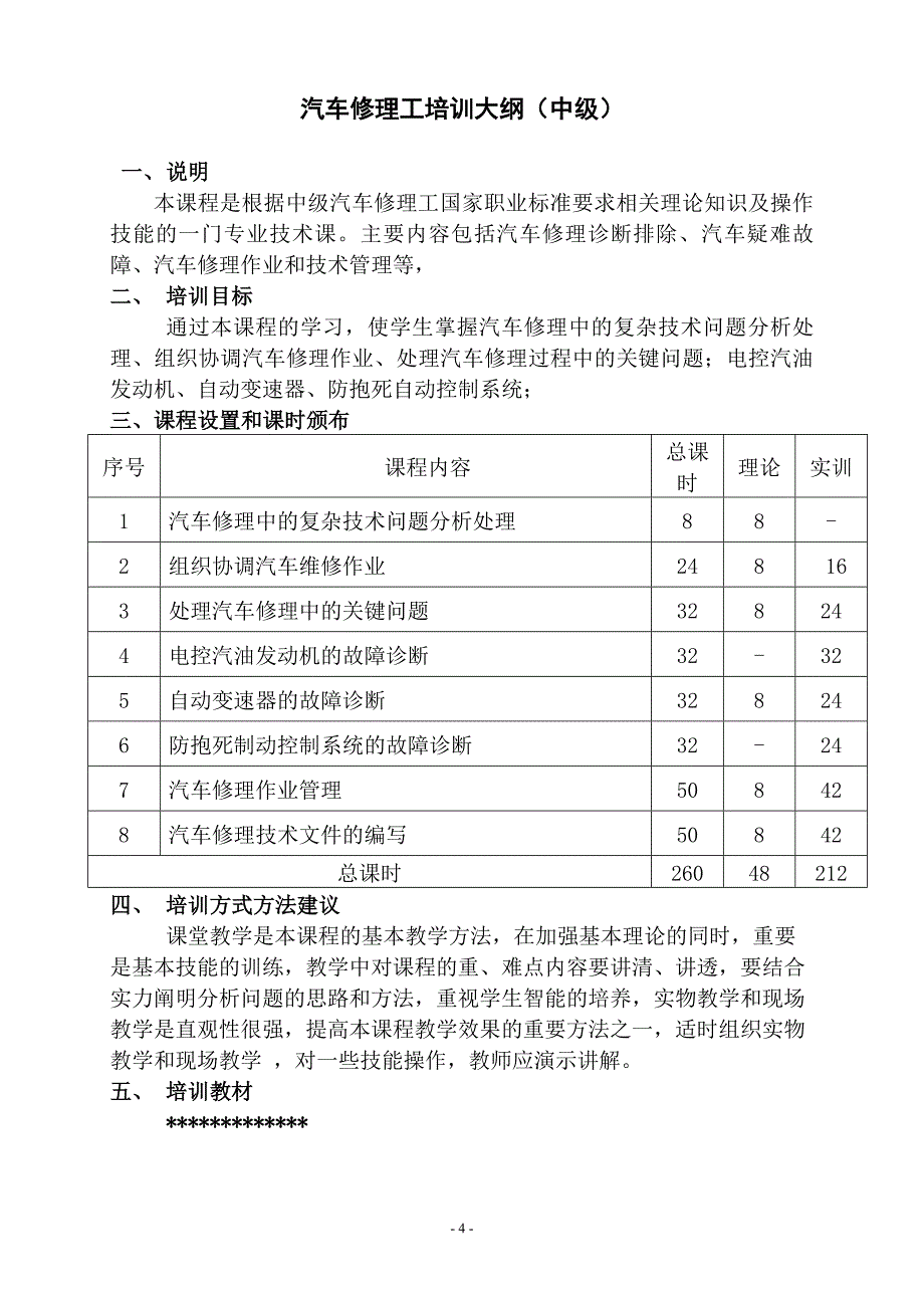 中级工培训大纲汇总_第4页