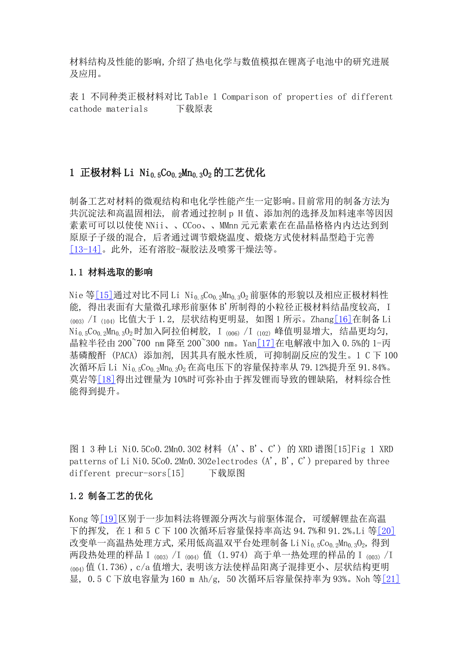 锂离子电池正极材料lini0.5co0.2mn0.3o2研究进展_第3页