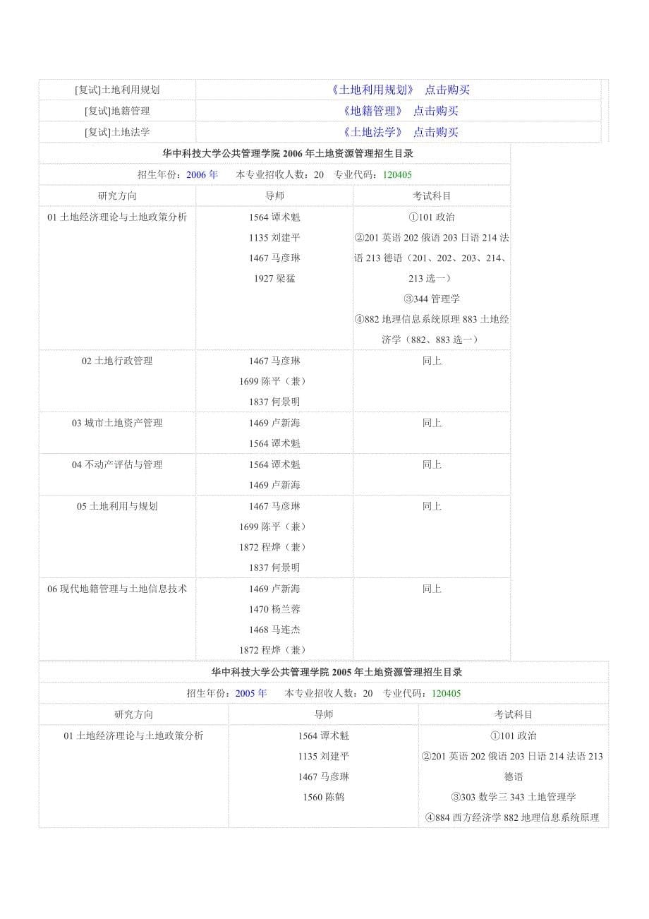 南京农业大学2009年招生专业目录_第5页