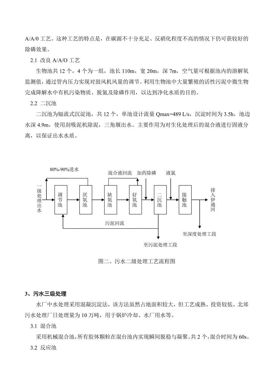 长春市北郊污水处理厂、污泥处理厂实习总结报告_第5页