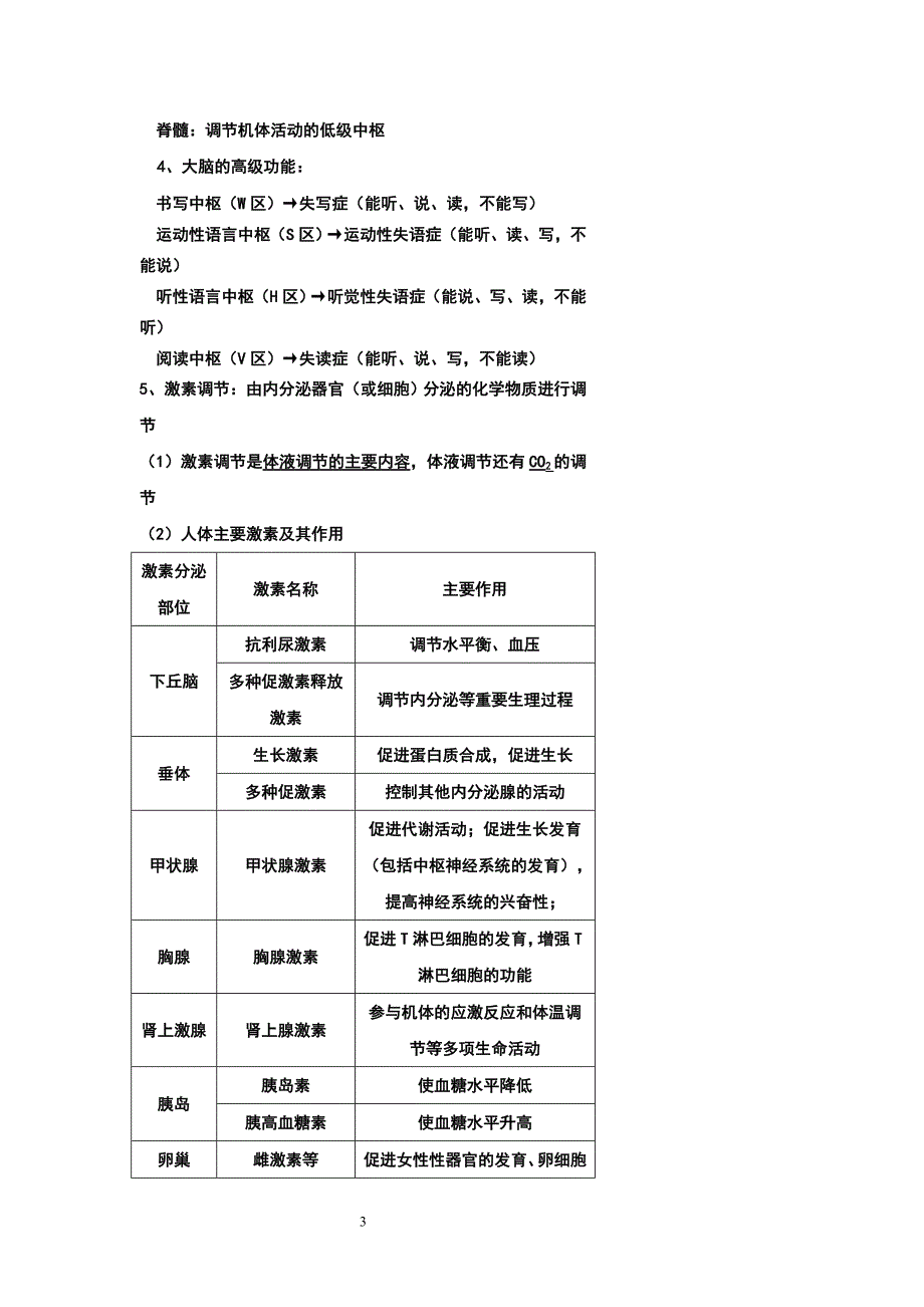 高中生物必修3知识点归纳_第3页