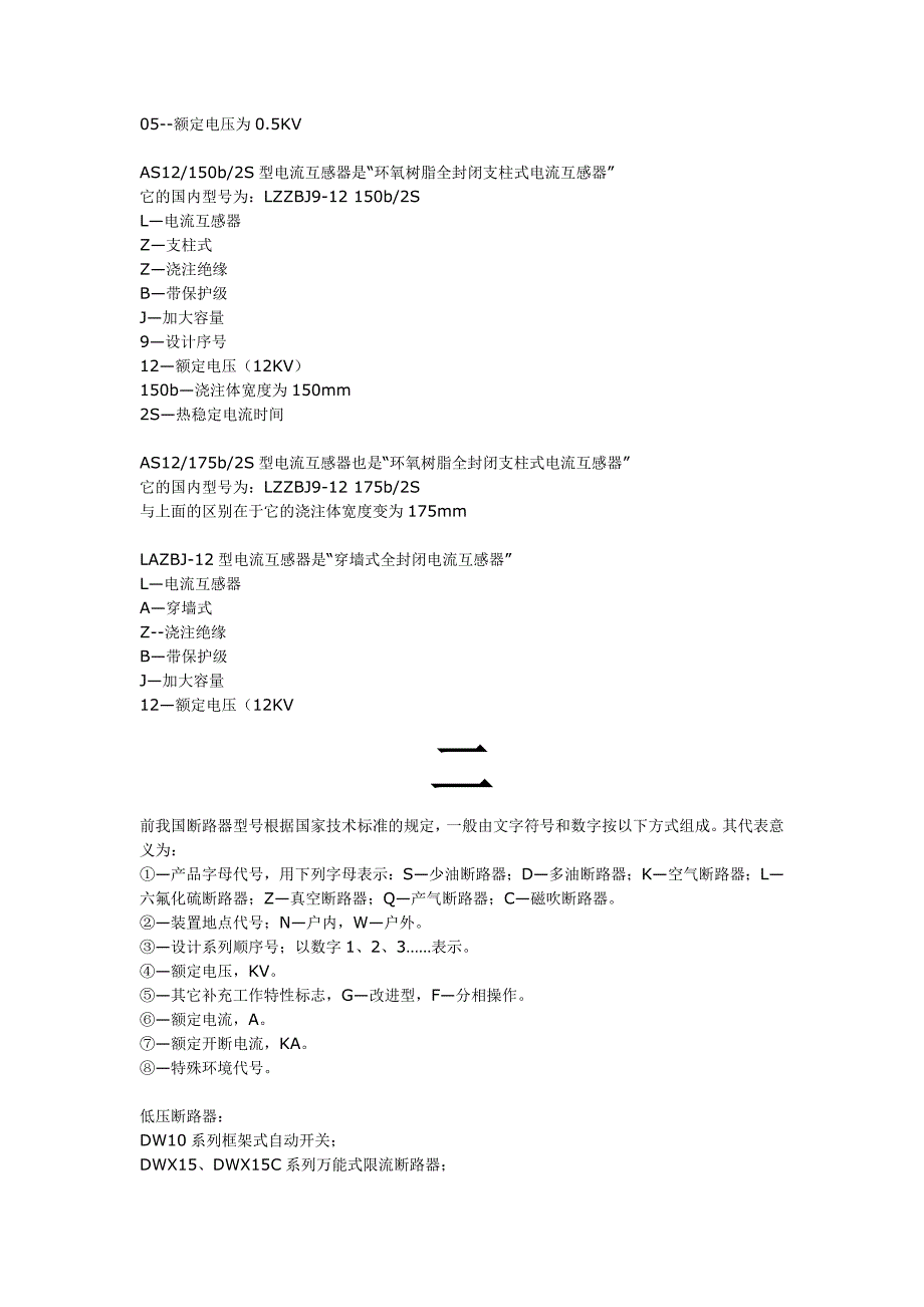 断路器型号说明_第2页