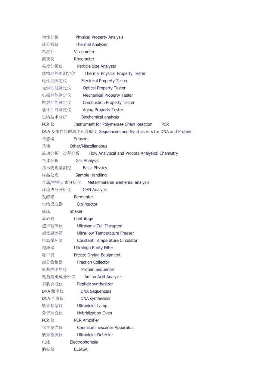 常用实验仪器名称中英文对照表_第2页