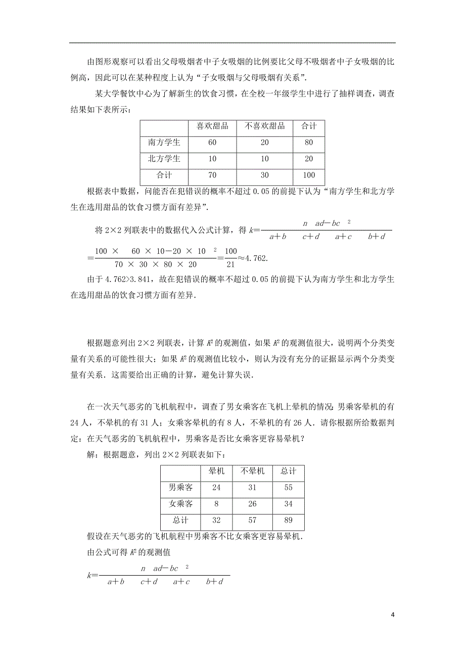 2017-2018年高中数学 第三章 统计案例 3.2 独立性检验的基本思想及其初步应用学案（含解析）新人教a版选修2-3_第4页