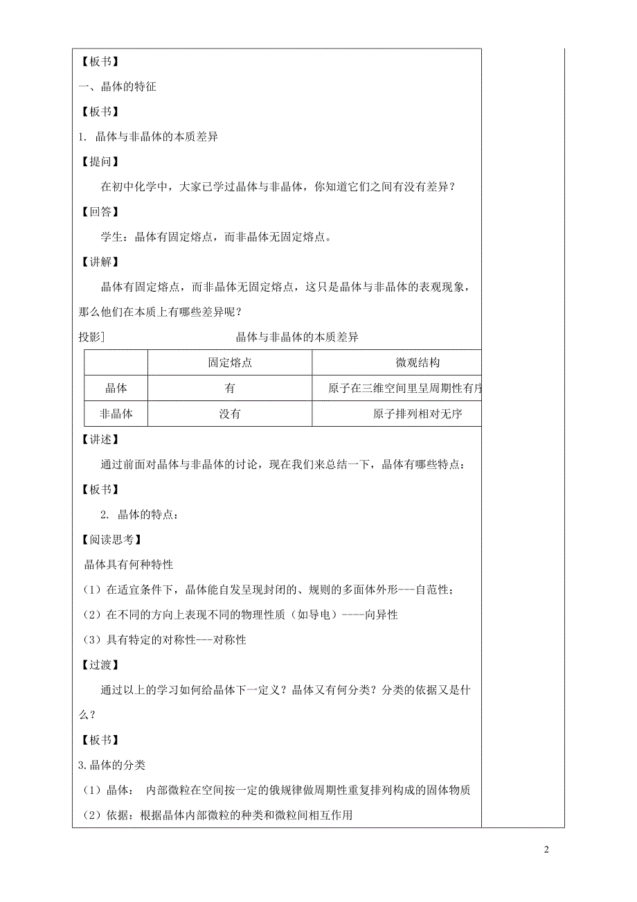 2017-2018年高中化学 第3章 物质的聚集状态与物质性质 第1节 认识晶体教案 鲁科版选修3_第2页