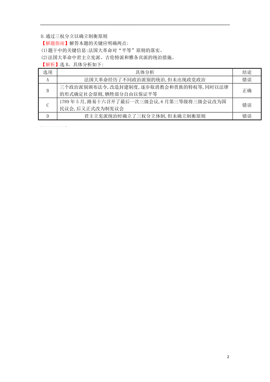 2017-2018年高中历史 考点13 资本主义工场手工业时期的世界（含2012年高考试题）人民版_第2页