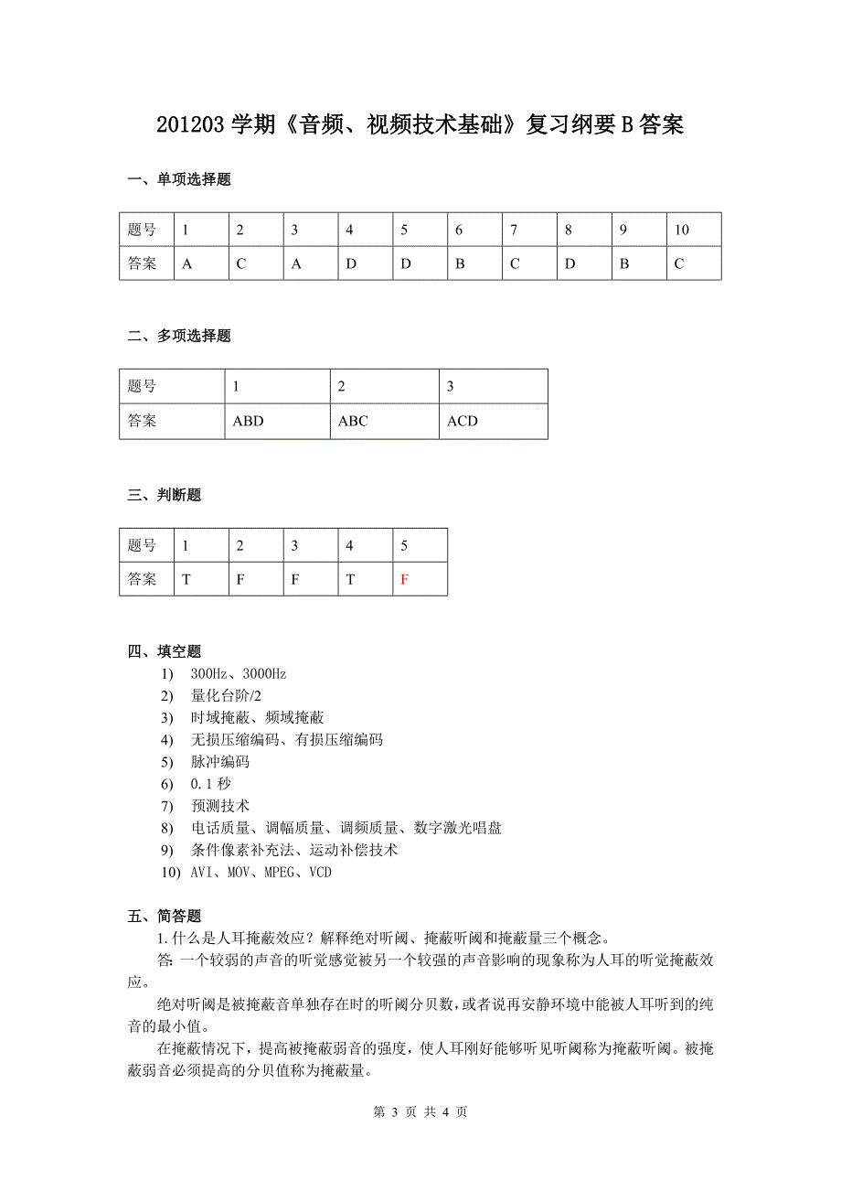 音频、视频技术基础复习纲要b_第3页