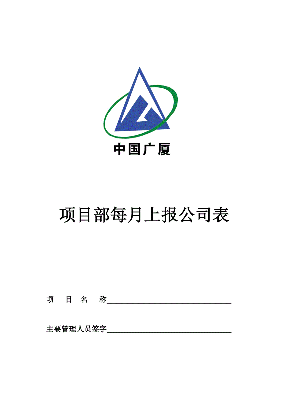 项目月报表格_表格类模板_表格模板_应用文书_第1页