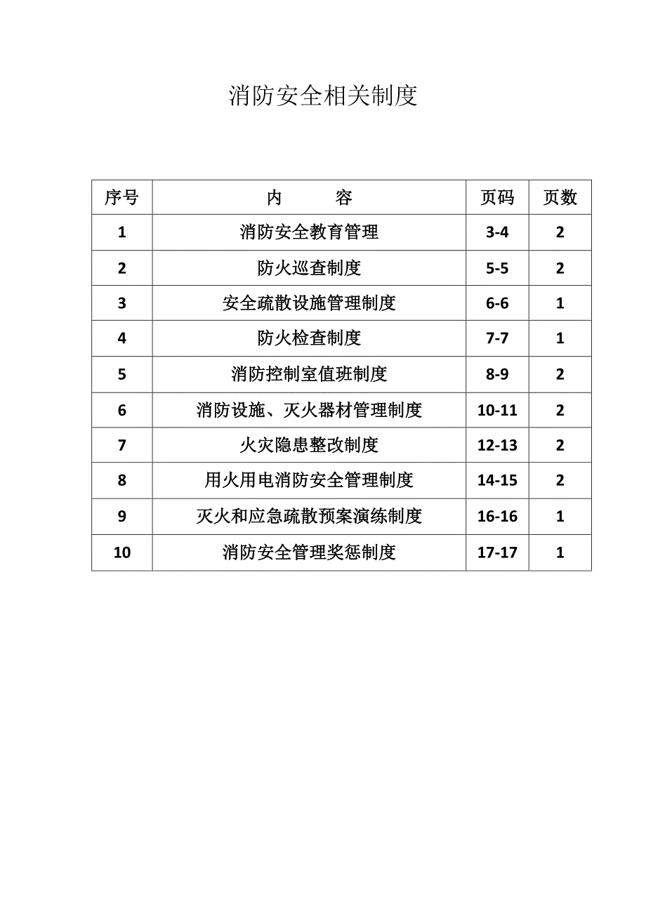 消防安全相关制度_第1页