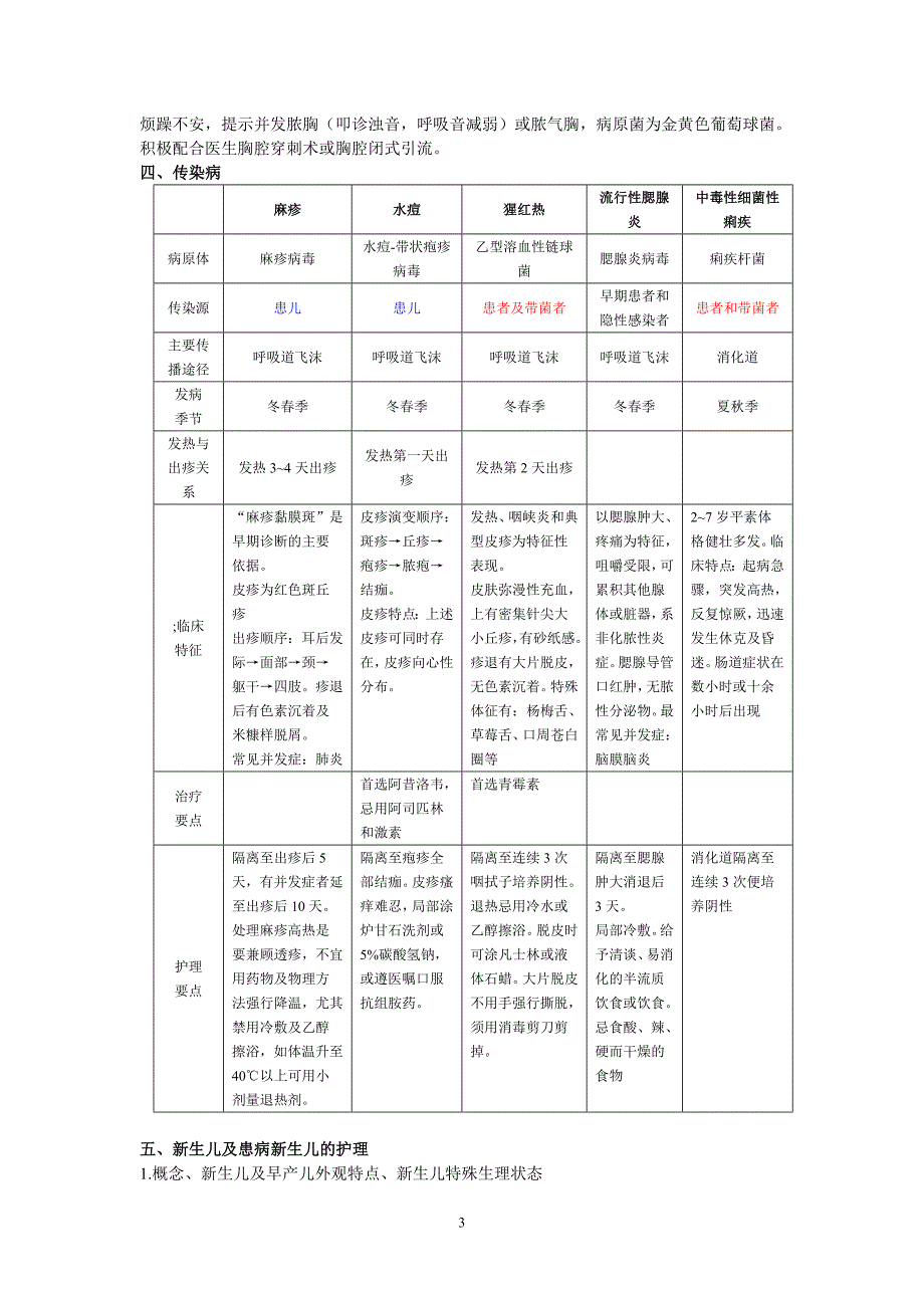 护考辅导(儿科护理)重点、难点归纳_第3页