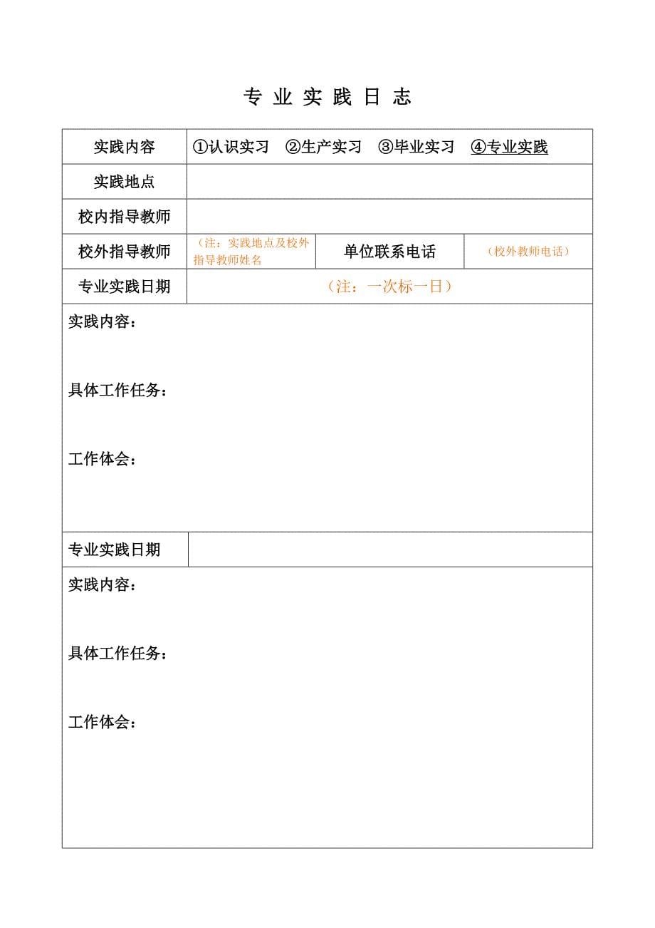 新学生专业实践日志、报告、文献查阅及翻译成果整理格式_第5页