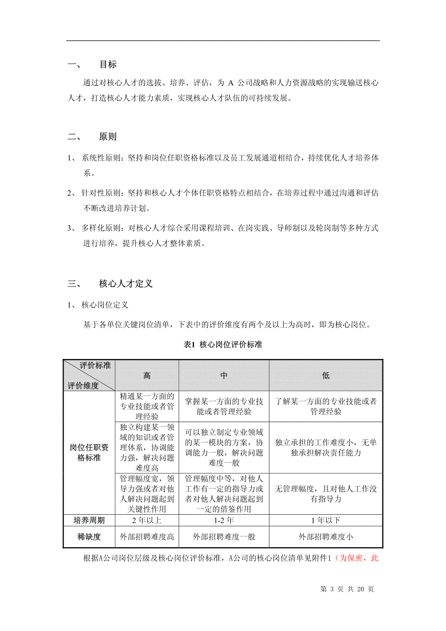 a公司核心人才资源池管理办法_第3页