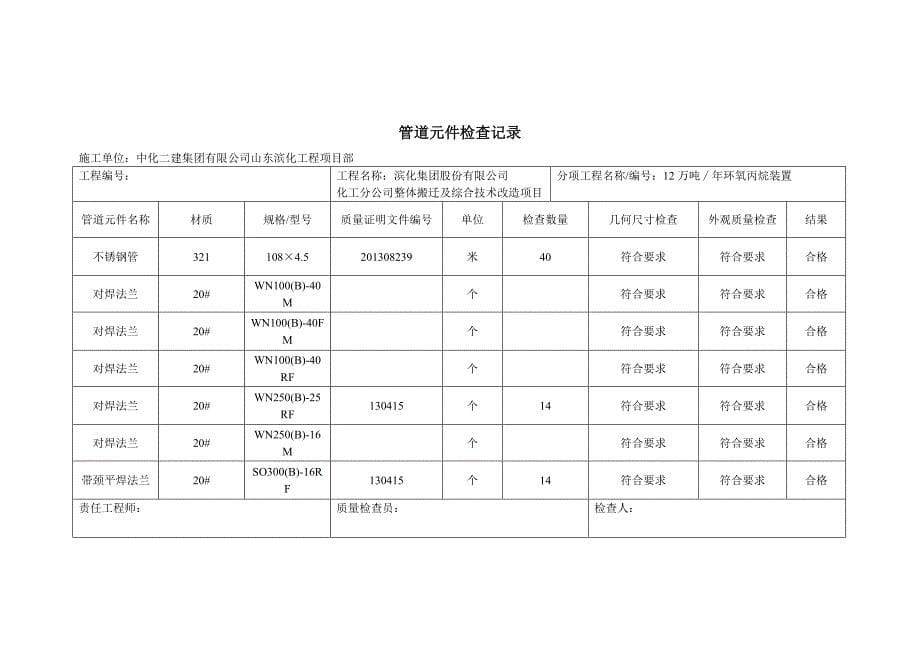 管道元件检查记录a_第5页