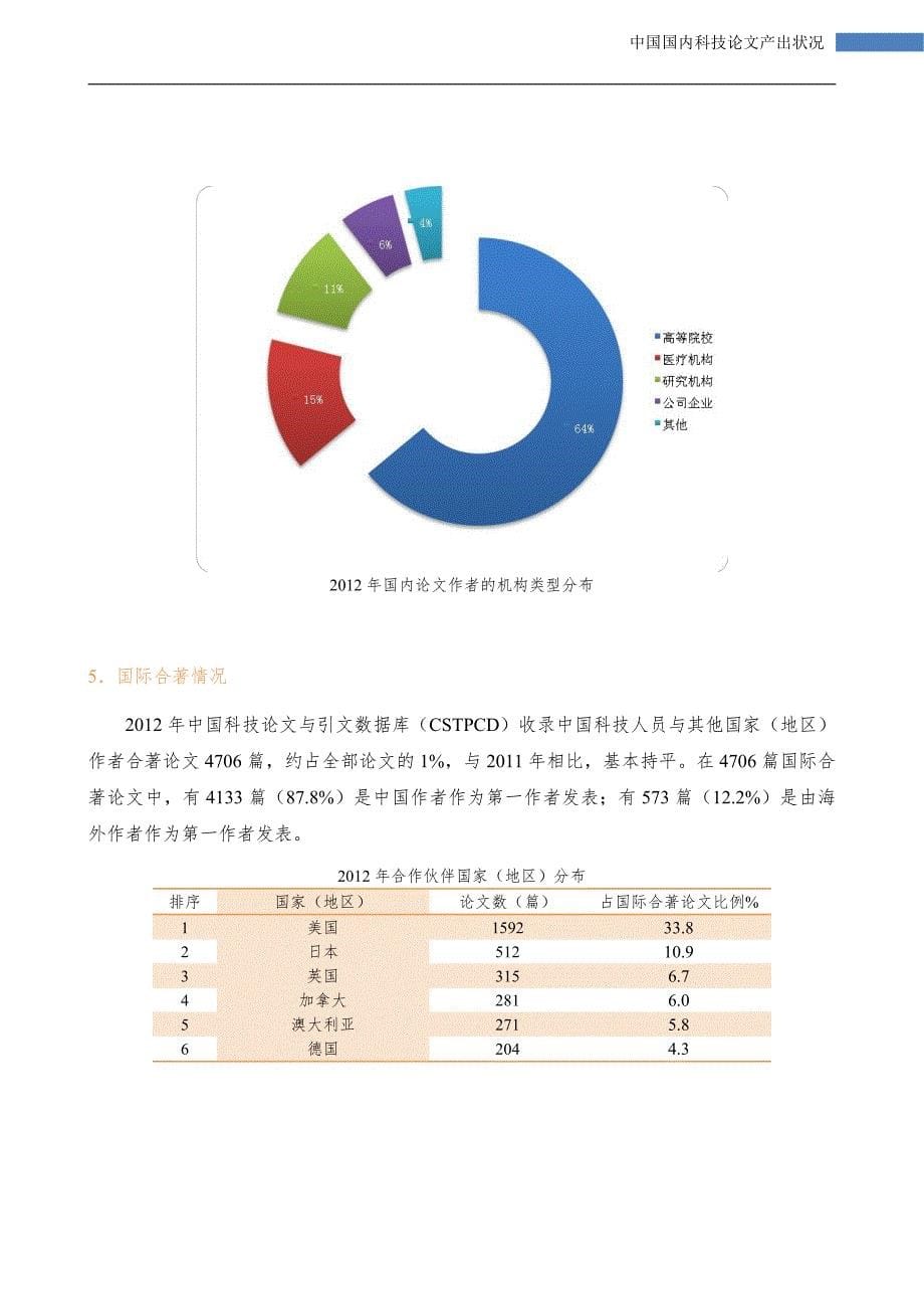 2013年中国科技论文统计结果(国内部分)_第5页