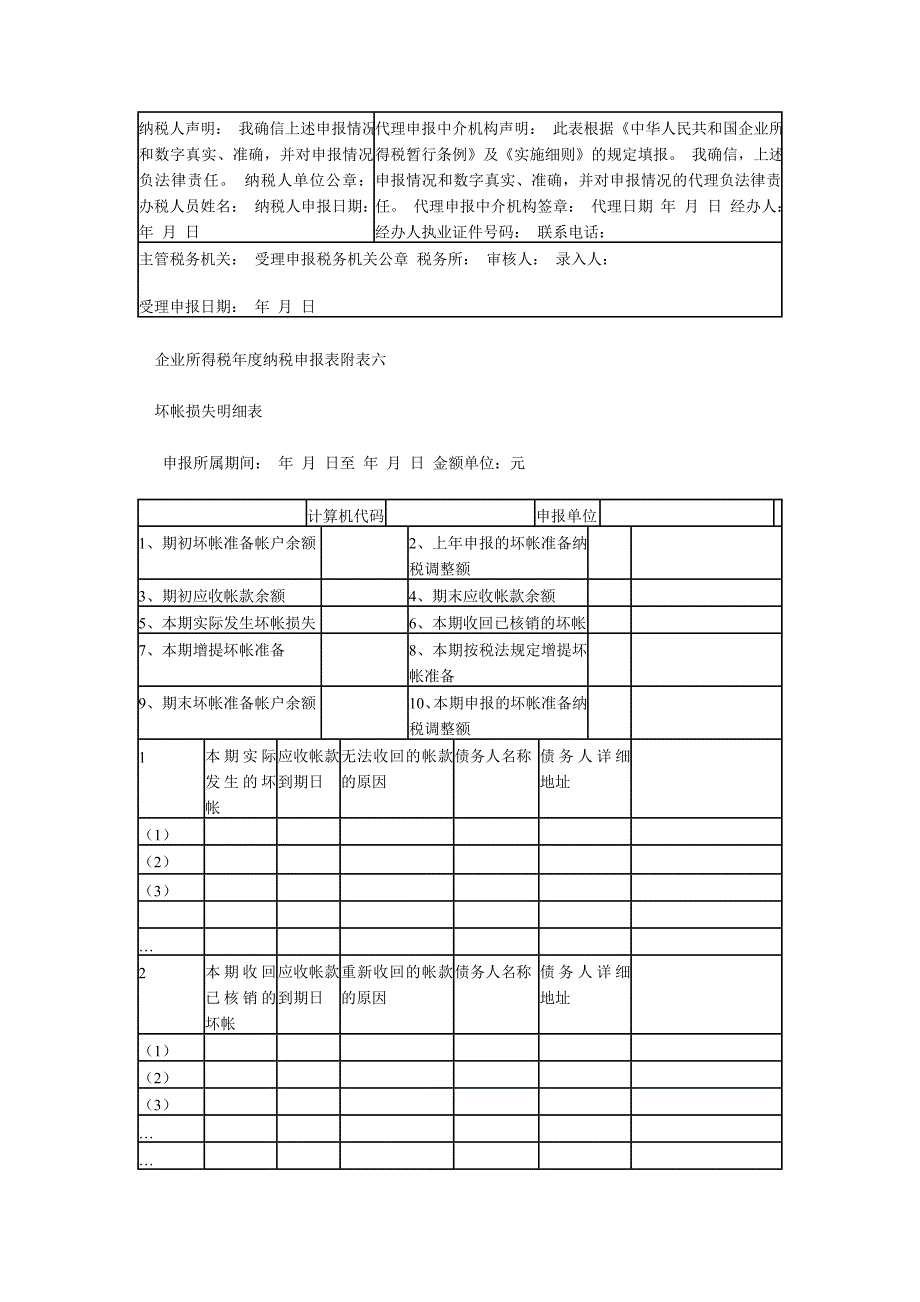 企业所得税年度纳税申报表附表四_第3页
