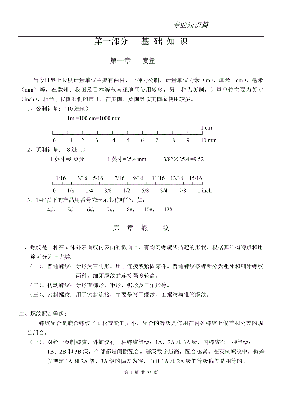 螺丝规格和工艺_第1页