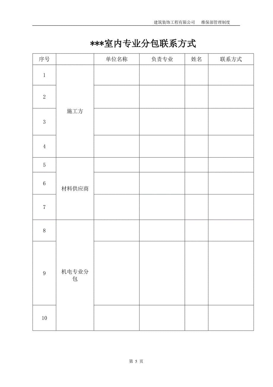 维保部最新管理制度_第5页