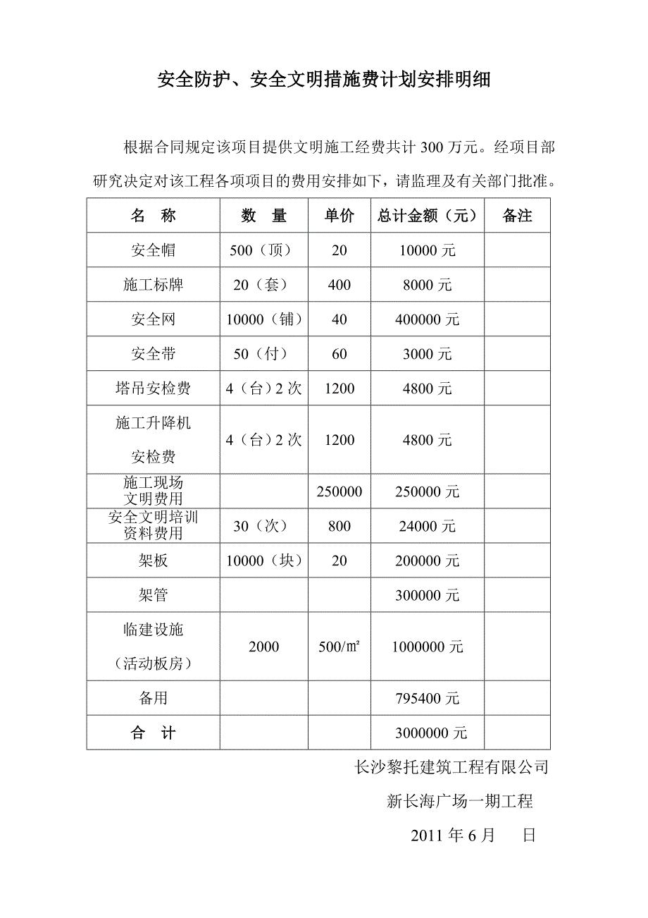 文明措施费台账_第1页