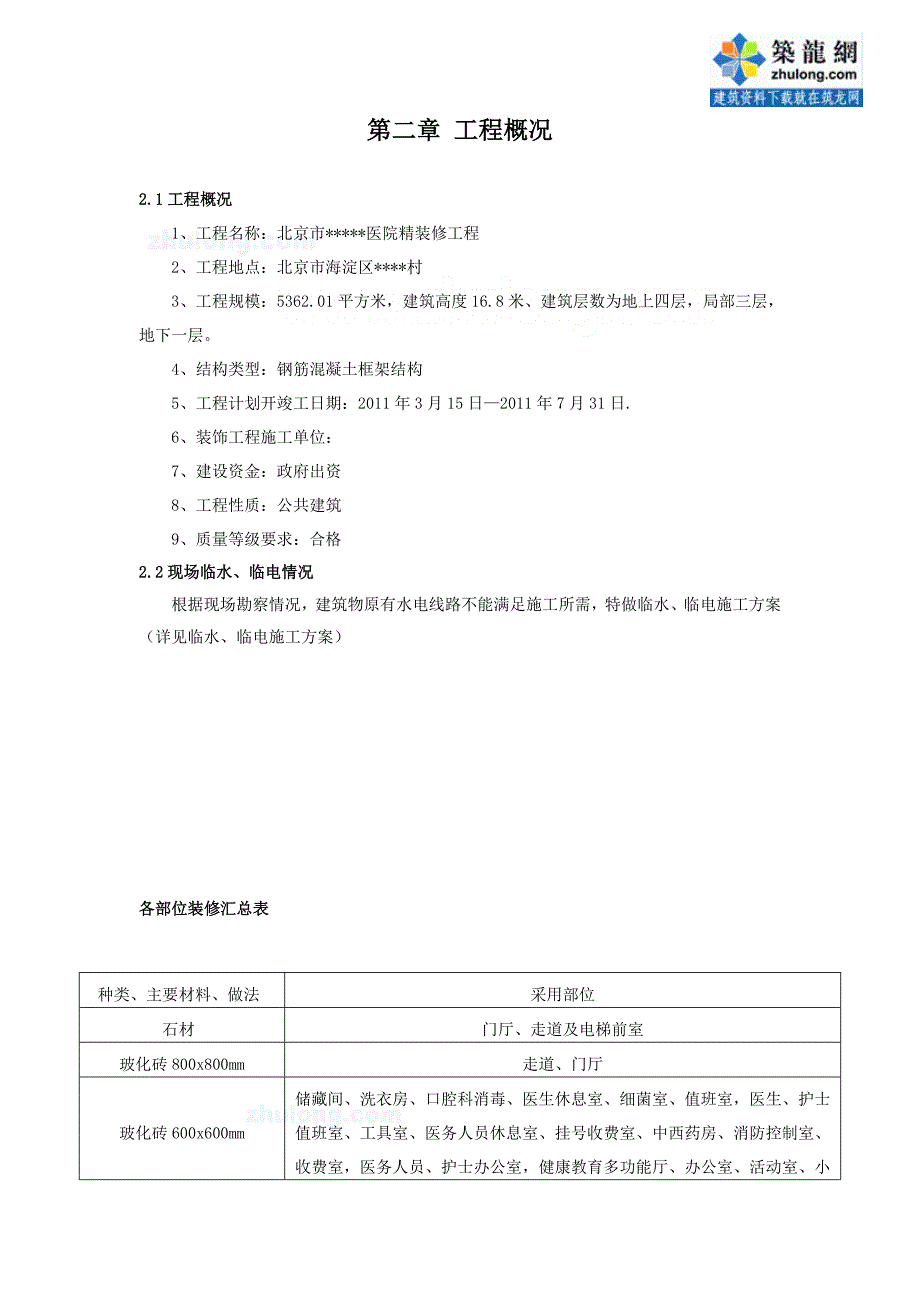 [北京]医院室内精装修工程施工(全面)_secret_第3页