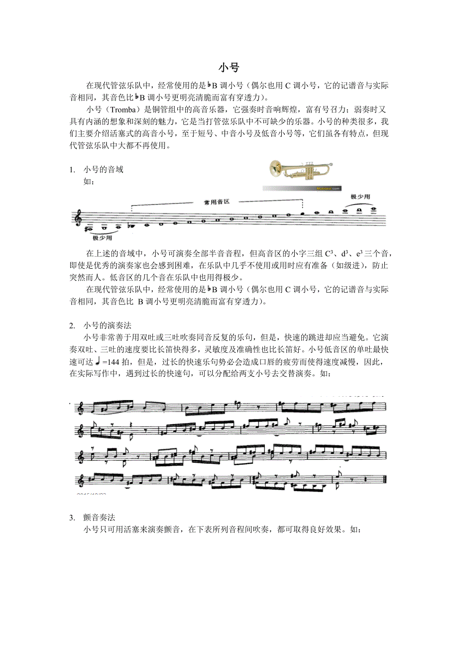 铜管乐器概述(小号、长号、大号)_第2页