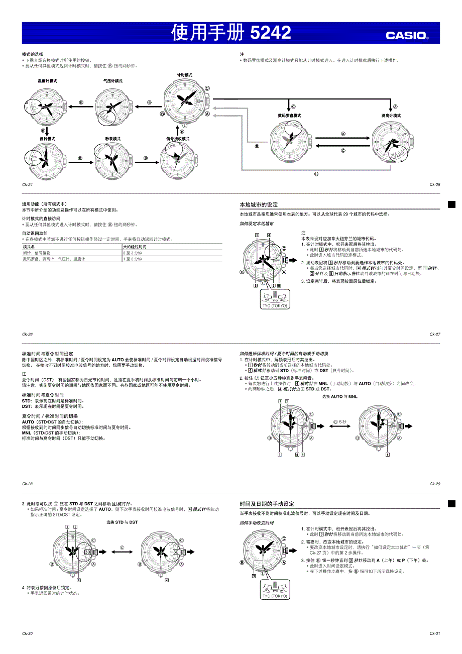 卡西欧prx-7001t说明书_第4页