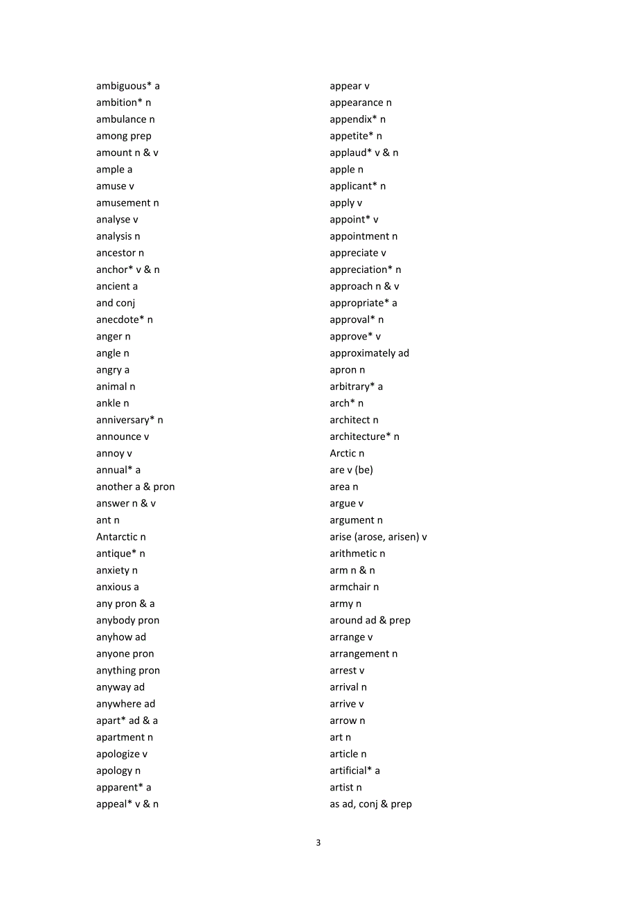 英语课程标准词汇表(少量词缺)_第3页